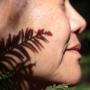 Enjoying a redwood needle shadow "tattoo" in Nisene Marks. Credit: Mike Kahn