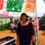 Mary Delgado of award-winning El Jardin, with a — surprise! — empty pan.