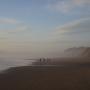 Even on the hottest days, Manresa State Beach can be blissfully temperate. Here, wisps of evening fog settle over the sand. Hilltromper photo.