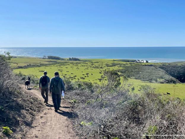 Hikers enjoying scenic ocean views. Credit: Zachary Ormsby, Bureau of Land Management