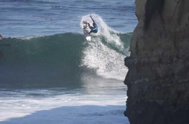 Burnsy has surfed The Lane since he was a grom. Mike Burns photo.