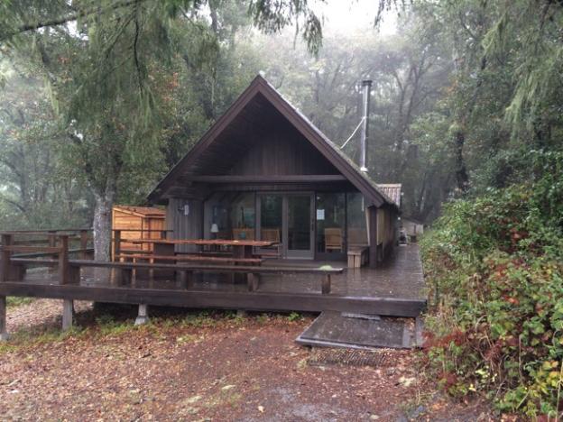 The Sierra Club's Hikers Hut, located on the ridge where Brook Trail begins, is available to rent. Cool, huh?