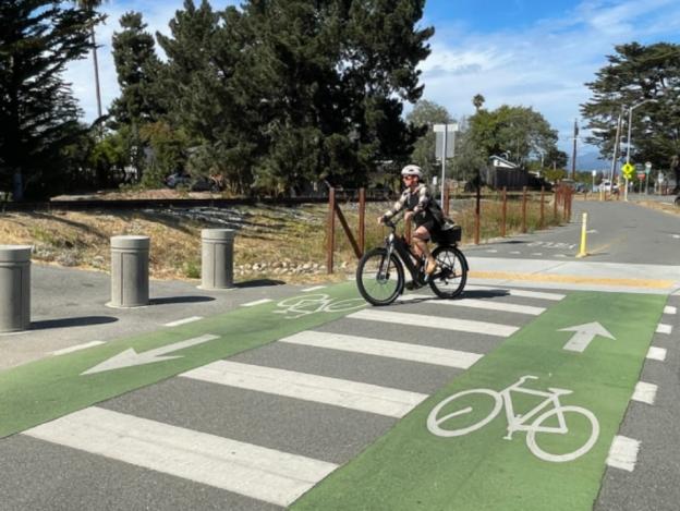  The Westside Rail Trail has become an everyday transportation corridor for Santa Cruzans and visitors. Photo courtesy of Friends of the Rail & Trail.
