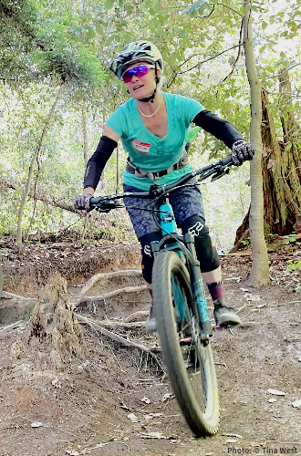 Girls Rock rider enjoying the local trails. Photo © Tina West
