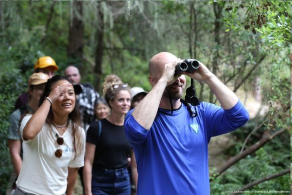 While the park is not open to the public yet, visitors can take part in guided hikes. Credit: Zachary Ormsby, Bureau of Land Management