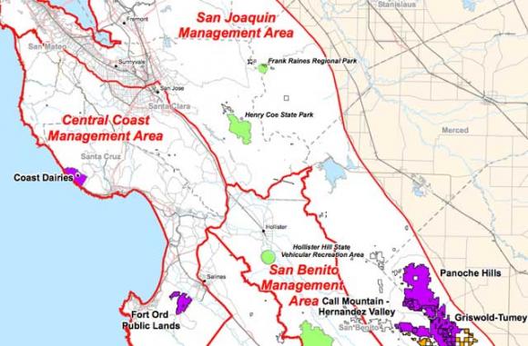 The BLM has designated the Coast Dairies property as a Special Recreation Management Area, the same designation the agency gave to Fort Ord and the Panoche Hills.