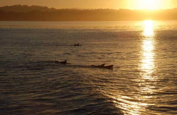 Morning came early on the first day back in the water after five dry years. Sally Smith-Weymouth photo.