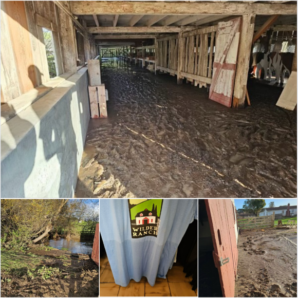 Screenshot of photos from Friends of Santa Cruz State Parks' Facebook post about Wilder Ranch flood damage. See below for full post.