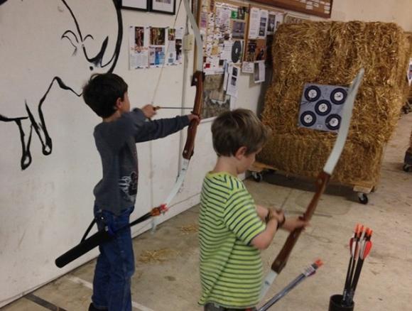 Intense focus is the name of the game at the archery range in DeLaveaga Park—even for 7-year-olds.